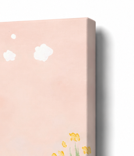 Little Duck Family – Whimsical Nursery Wall Art Canvas - Stretched Canvas