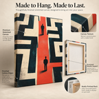 Power Moves & Dead Ends - Executive Labyrinth Vibes - Stretched Canvas For Offices, Bold Entryways, Strategic Corners