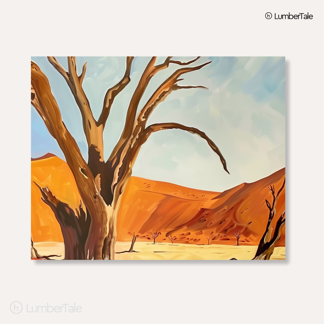 Treesome Behaviour – Golden Whispers on a Stretched Canvas