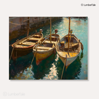 Docked Dreams – Mediterranean Mood Vibes – Stretched Canvas for Wall Wanderers