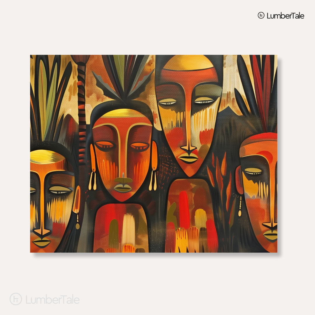 Mood Swings & Melanin – Earthy Elegance on a Stretched Canvas