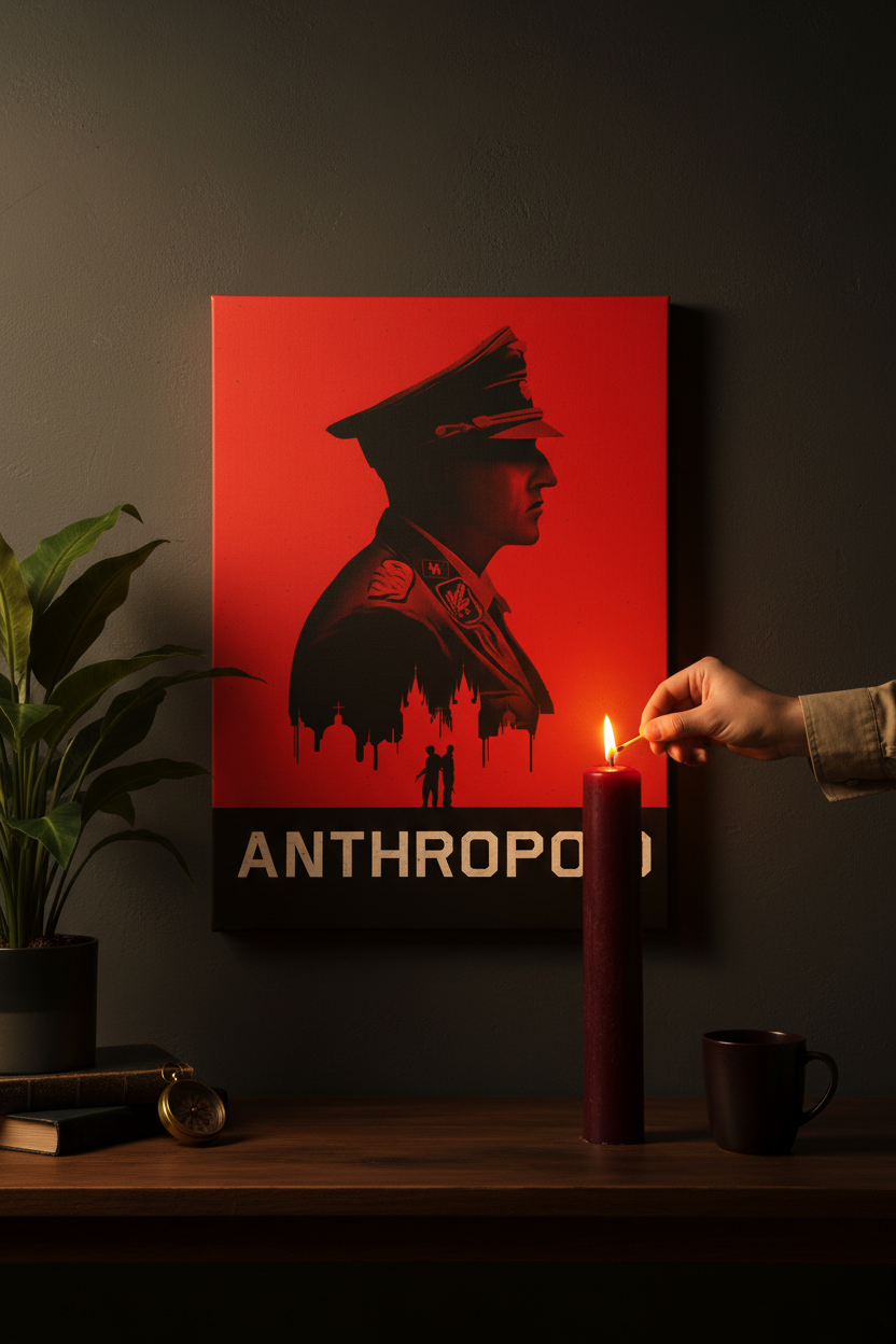 Anthropoid Canvas Table Candlelight Close-Up V2