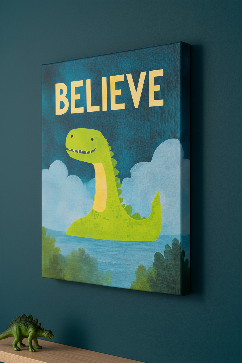 Believe Canvas Close-Up Mockup