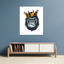 Badshah - Gorilla The King - Spirit Animal Art Painting |Wall Art Gift Posters For Wall Decor Wall Hangings - Black Frame | Ready To Hang