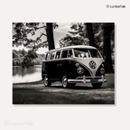 Van-Go Vibes – Vintage VW Wanderlust on Stretched Canvas