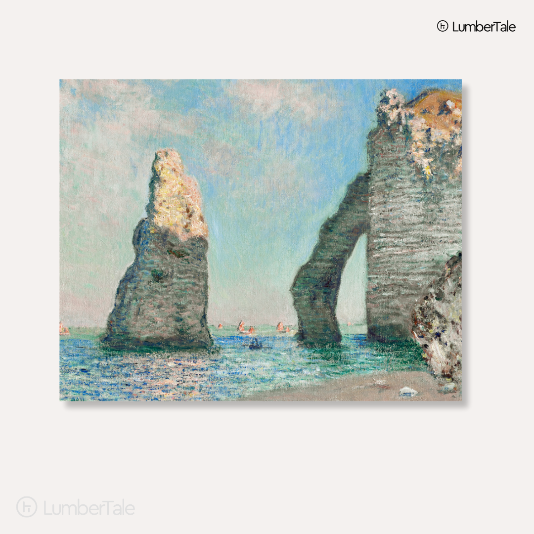 Pastel Shores & Daydream Doors - Coastal Calm On Canvas - Stretched Canvas For Lounge Walls Serene Corners Mood-Lifting Spaces