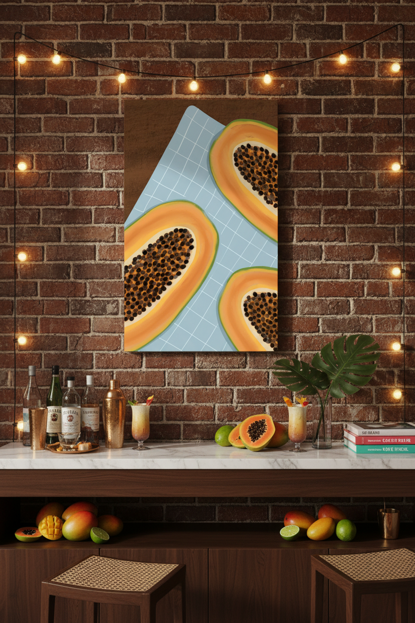 Papaya Canvas Home Bar Mockup