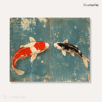 Koi Before Bros – Zen Flirtation on Canvas for Balanced Souls