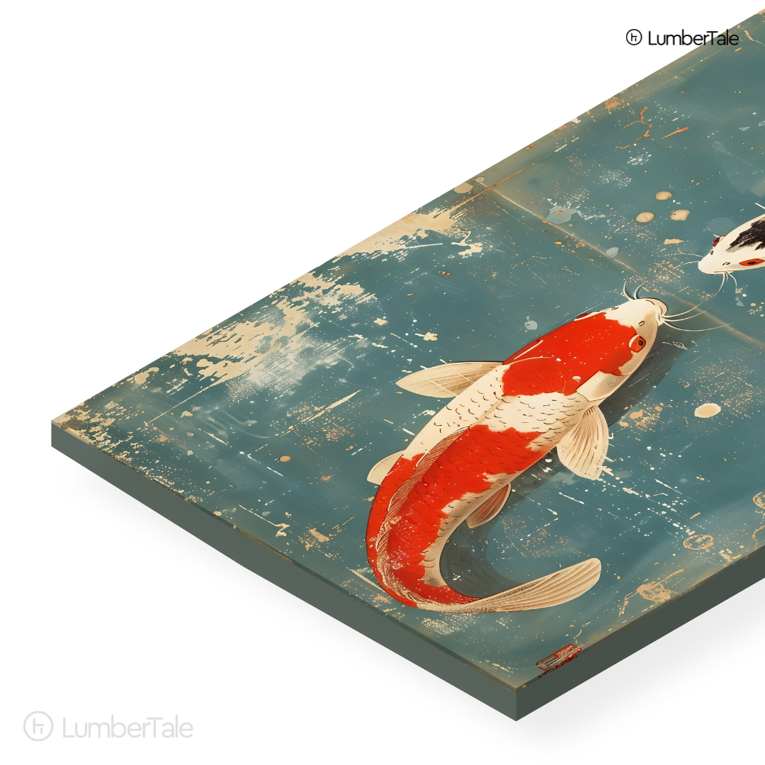 Koi Before Bros – Zen Flirtation on Canvas for Balanced Souls