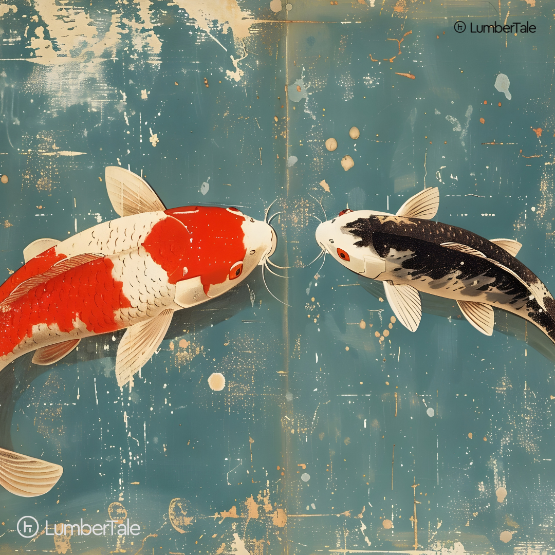 Koi Before Bros – Zen Flirtation on Canvas for Balanced Souls