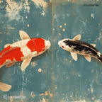 Koi Before Bros – Zen Flirtation on Canvas for Balanced Souls