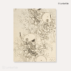 Running With Ink - Samurai in a Snowstorm - Stretched Canvas For Studio Walls Minimal Corners Creative Minds