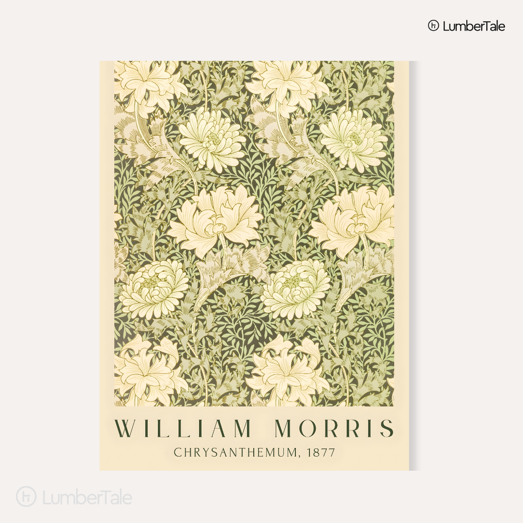 William Morris Chrysanthemum – Stretched Canvas