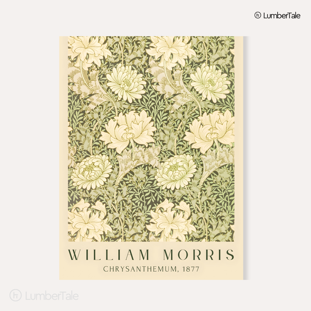 William Morris Chrysanthemum – Stretched Canvas